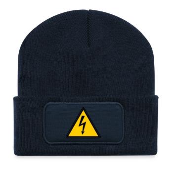 lightbulb light bulb gluehbirne gluehlampe lamp7 - Recycelte Patch Beanie - French Navy - Vorne
