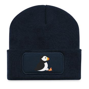 Papageientaucher - Recycelte Patch Beanie - French Navy - Vorne