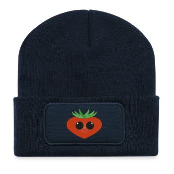 strawberry - Recycled Patch Beanie - french navy - Front