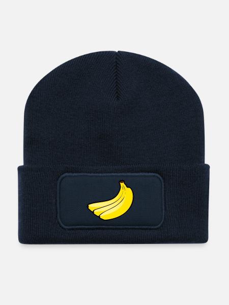 banana - Recycled Patch Beanie - french navy