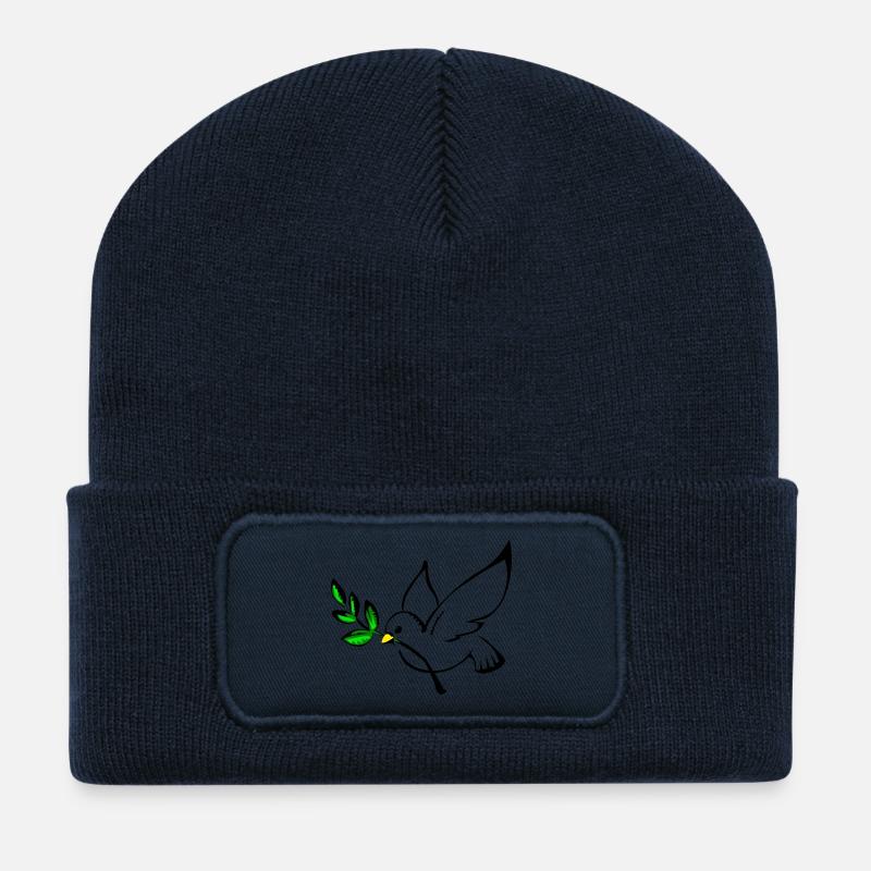 Frieden Taube - Recycelte Patch Beanie - French Navy