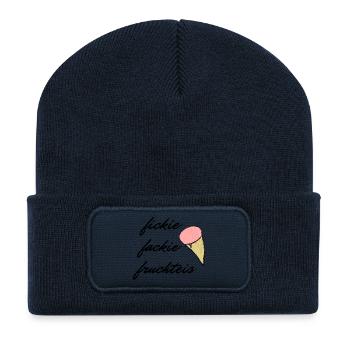 ficki facki fruchteis - Recycelte Patch Beanie - French Navy - Vorne