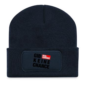 Diesel - Fahrverbot - Recycelte Patch Beanie - French Navy - Vorne