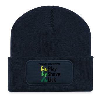 Things that you can do with a pussy. - Recycled Patch Beanie - french navy - Front