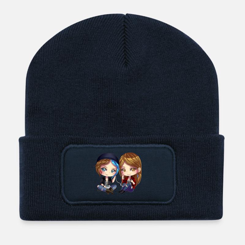 Chloe x Rachel - Beanie recyclé à patch - bleu marine