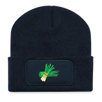 Oignons d’hiver Oignons de printemps Oignons précoces oignons - Beanie recyclé à patch - bleu marine - Devant