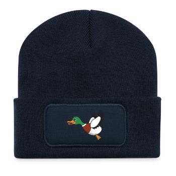 Flugende Ente - Recycelte Patch Beanie - French Navy - Vorne