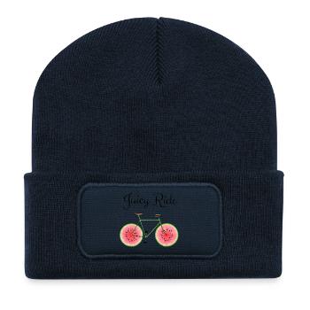 Juicy Ride - Melonenfahrrad für Hobbyradler - Recycelte Patch Beanie - French Navy - Vorne