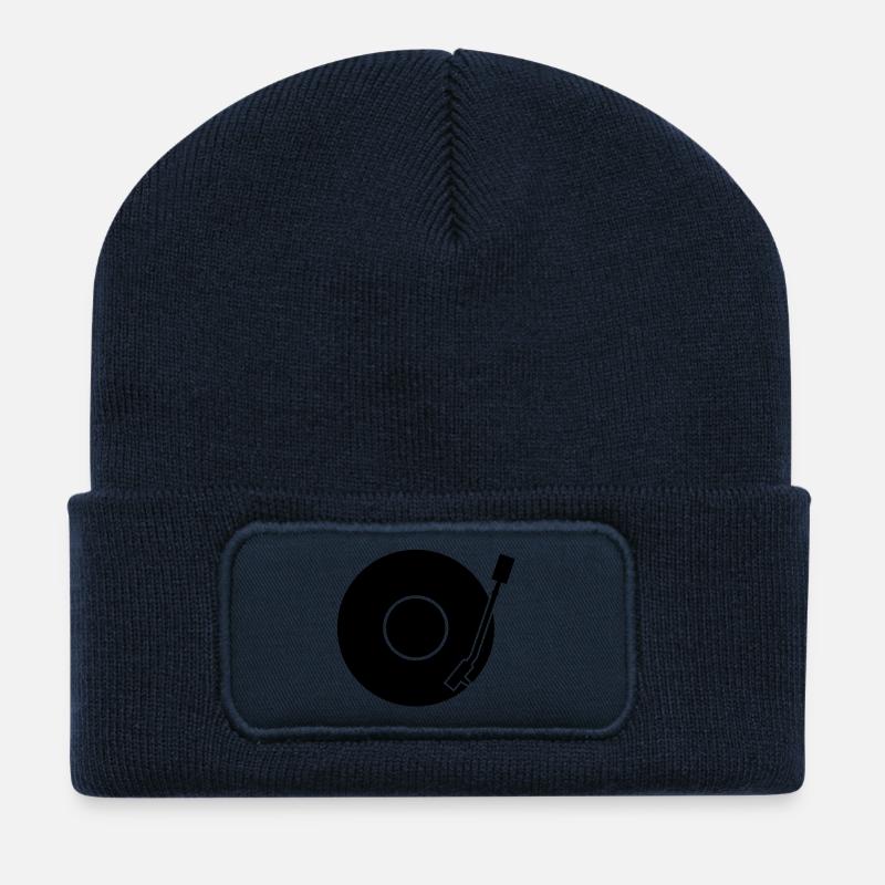 Vinyl Sign - Recycelte Patch Beanie - French Navy
