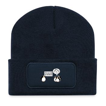School - Penguin - Recycled Patch Beanie - french navy - Front