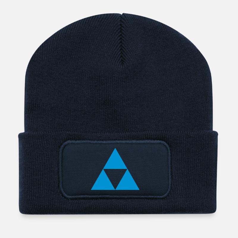 dreieck elemet kreis vier icon hut geometrie Mathe - Recycelte Patch Beanie - French Navy