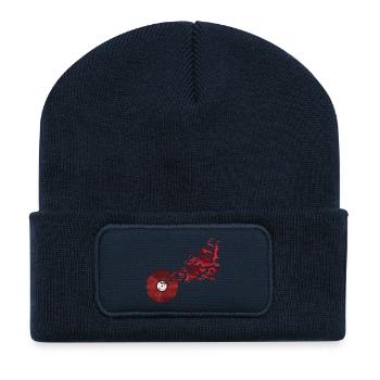 Oiseaux de vinyle - Beanie recyclé à patch - bleu marine - Devant