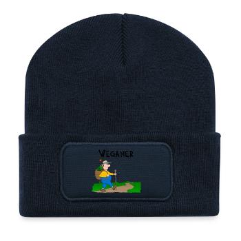 Wanderlust - Recycelte Patch Beanie - French Navy - Vorne
