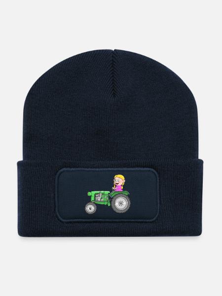 Tractor children - Recycled Patch Beanie - french navy