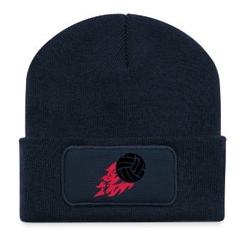 volleyball_fire_ga2 - Beanie recyclé à patch - bleu marine - Devant