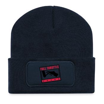 full_throttle_pi2 - Beanie recyclé à patch - bleu marine - Devant