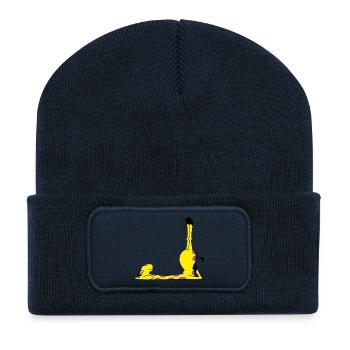 Power Yoga Giraffe - Recycelte Patch Beanie - French Navy - Vorne