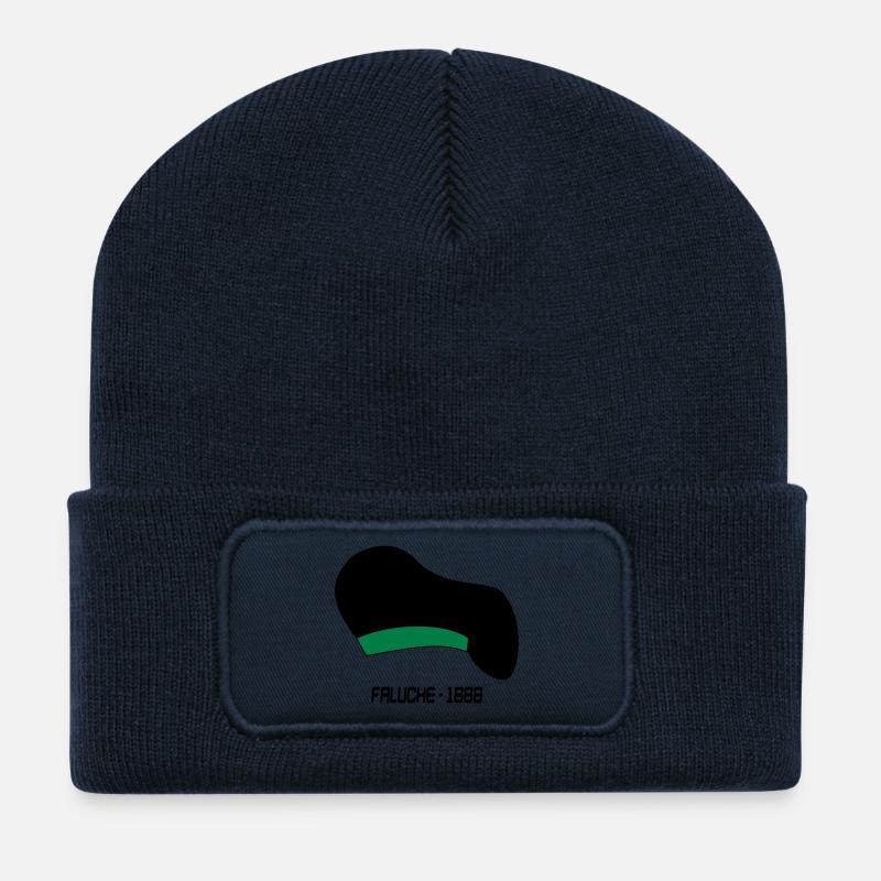 Faluche - Beanie recyclé à patch - bleu marine