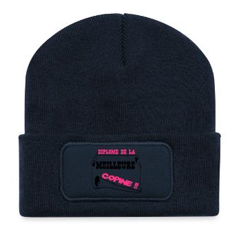 Diplôme de la meilleure copine - Recycled Patch Beanie - french navy - Front