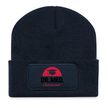 Médecin - Beanie recyclé à patch - bleu marine - Devant