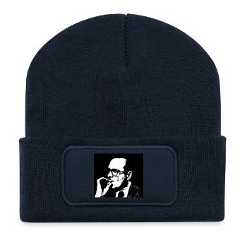 Chirac - Vintage - Beanie recyclé à patch - bleu marine - Devant