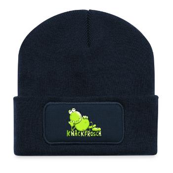 Knackfrosch - Recycelte Patch Beanie - French Navy - Vorne