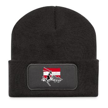 Austria Ski Alpine - Recycelte Patch Beanie - Dunkelgrau - Vorne
