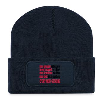 Mon gendre est beau - Recycled Patch Beanie - french navy - Front