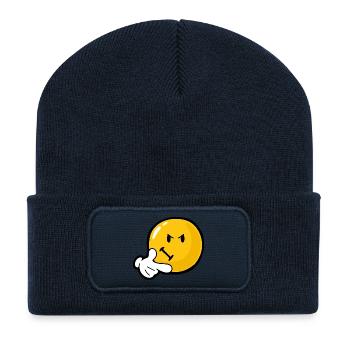Smiley Anger Invidious - Recycled Patch Beanie - french navy - Front