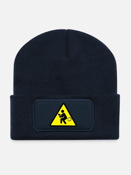 pet - Beanie recyclé à patch - bleu marine