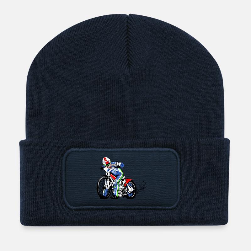 Speedway - Recycelte Patch Beanie - French Navy