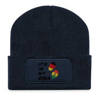 In my DNA Germany and Bolivia - Recycled Patch Beanie - french navy - Front