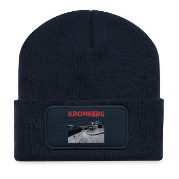 Schweizer Berge T-Shirt Appenzell Kronberg - Recycelte Patch Beanie - French Navy - Vorne