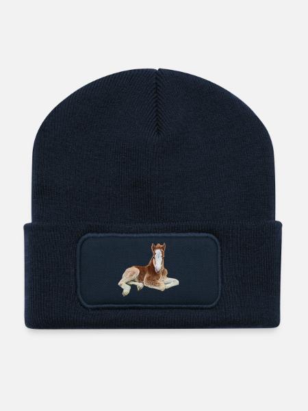 Poulains - Beanie recyclé à patch - bleu marine