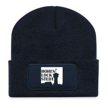 Hohenlockstedt Wasserturm - Recycelte Patch Beanie - French Navy - Vorne