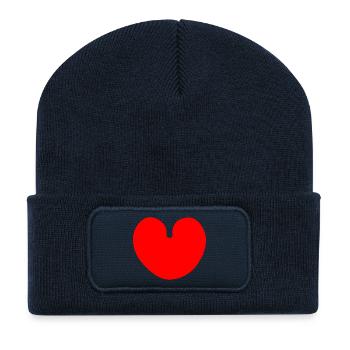 Wasserblatt mehrblättrig - Recycelte Patch Beanie - French Navy - Vorne