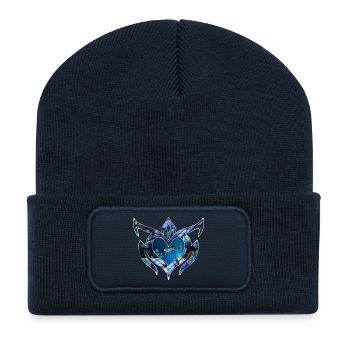 Elegant floral design - Recycled Patch Beanie - french navy - Front