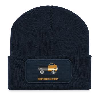 E-Autofahrer - Recycelte Patch Beanie - French Navy - Vorne