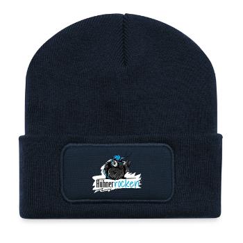 Hühner Rocken - Recycelte Patch Beanie - French Navy - Vorne
