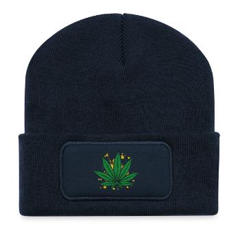 Cannabis Leaf Legalize 420 t-shirt Hemp Fashion Weed - Recycled Patch Beanie - french navy - Front