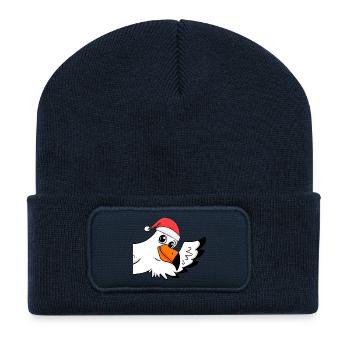 Seagull Christmas - Recycled Patch Beanie - french navy - Front