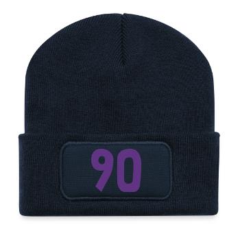 90. 90 YEARS. 90TH ANNIVERSARY. 90TH ANNIVERSARY. - Recycled Patch Beanie - french navy - Front