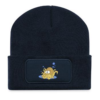 Octopus - Recycled Patch Beanie - french navy - Front