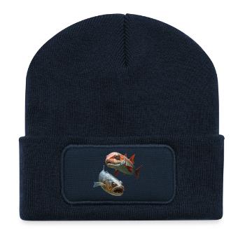 Amazonasfishing - Recycled Patch Beanie - french navy - Front