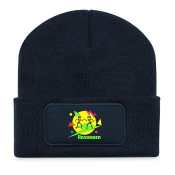 Reminder 80s - Recycelte Patch Beanie - French Navy - Vorne