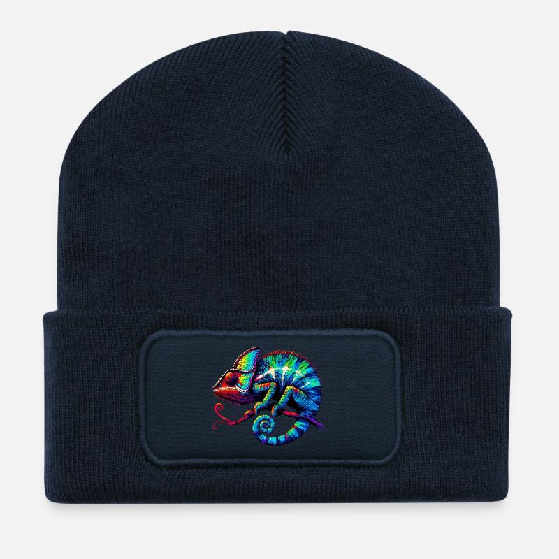 Chamäleon - Recycelte Patch Beanie - French Navy