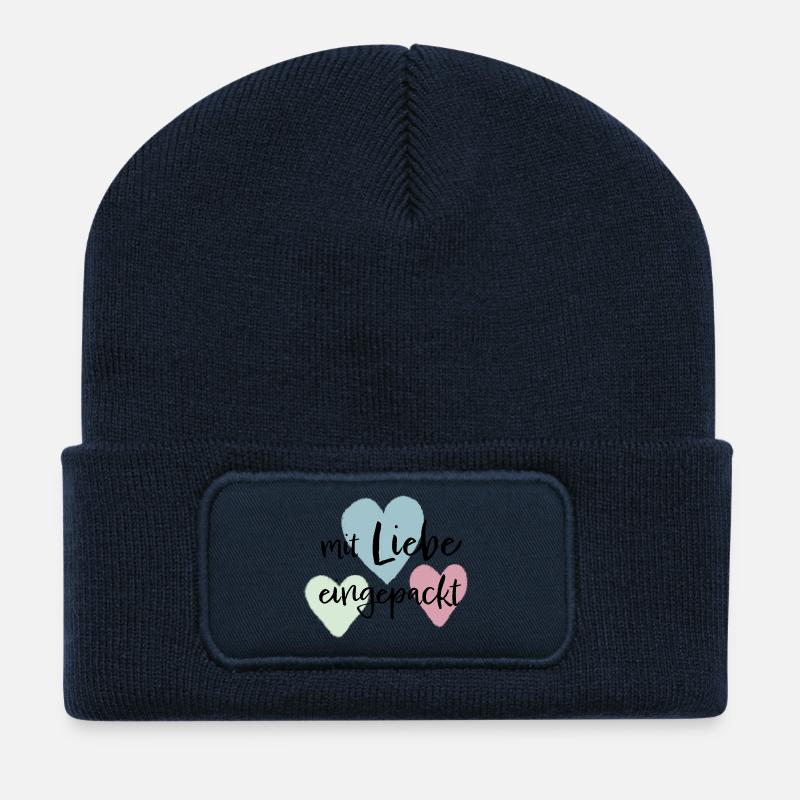 Mit liebe eingepackt - Recycelte Patch Beanie - French Navy