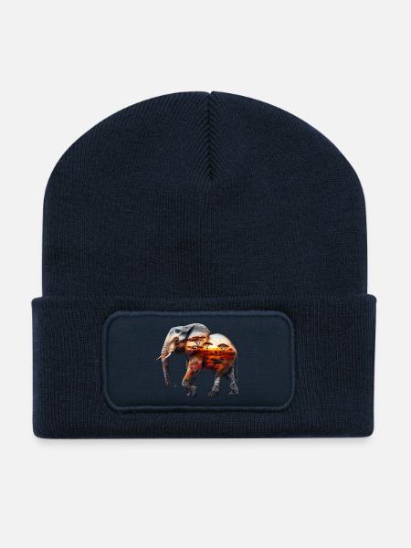Elefant - Recycelte Patch Beanie - French Navy