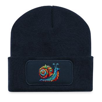 Snail - Recycled Patch Beanie - french navy - Front