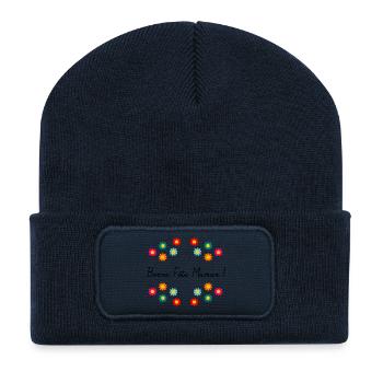 MOM. MOTHER'S DAY. HAPPY MOTHER'S DAY - Recycled Patch Beanie - french navy - Front